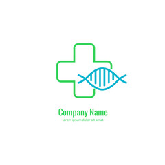 Vector stock logo, abstract medical vector template