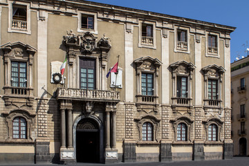 Fototapeta na wymiar Palace of the Seminary of the Clerics, Catania, Italy