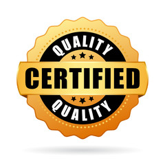 Fototapeta premium High quality certified product vector icon