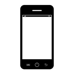 Cellphone vector icon, simple abstract model