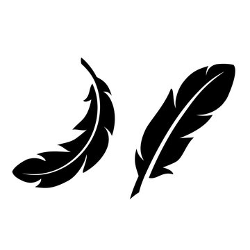 Light Feathers Vector Icon Set