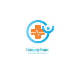 Obraz premium Vector stock logo, abstract medical vector template