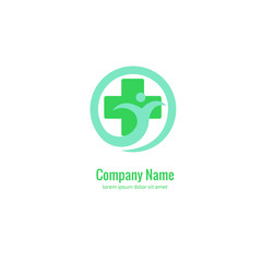 Obraz premium Vector stock logo, abstract medical vector template