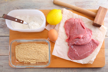 Cooking Wiener schnitzel