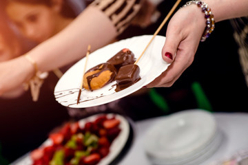 Dessert is her favorite part of wedding
