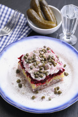 Dressed herring salad