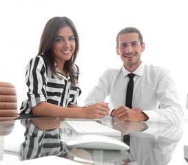 Obraz premium business team working in office.