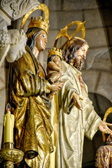 Obraz premium Imagen cristo y virgen de la almudena cripta de la almudena