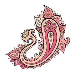 Paisley background. Hand Drawn ornament. Vector illustration
