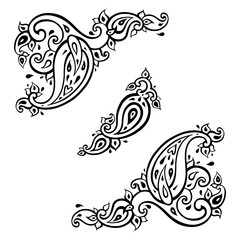 Paisley background. Hand Drawn ornament. Vector illustration