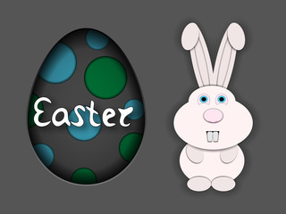 Little Easter Bunny and egg