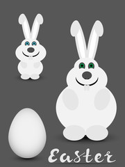 Easter rabbits and egg