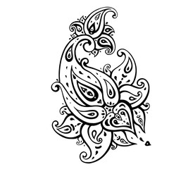Paisley background. Hand Drawn ornament. Vector illustration