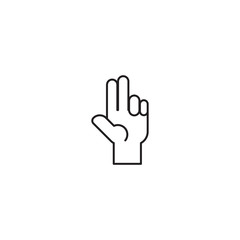 hand icon. sign design