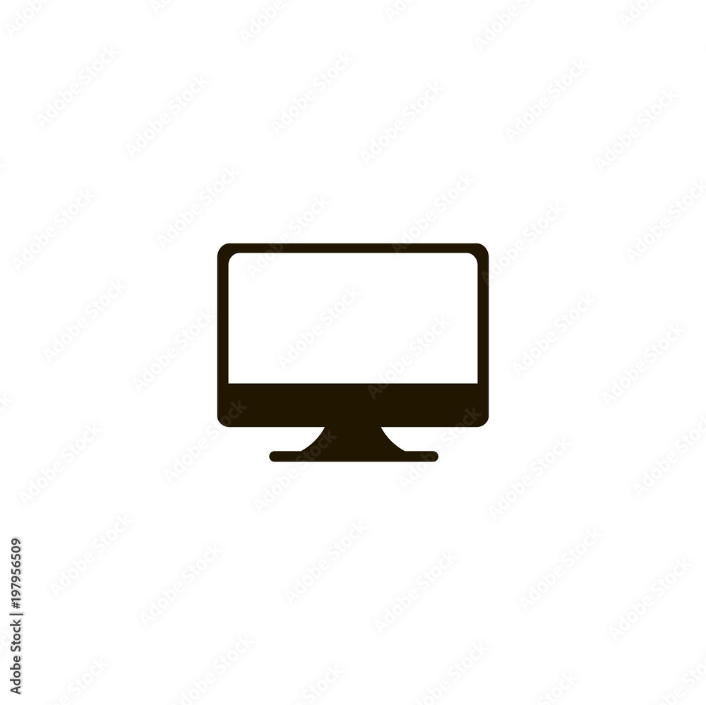 Wall mural monitor icon. sign design