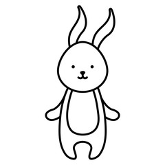cute and tender rabbit vector illustration design