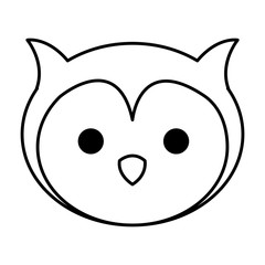 cute and tender owl head vector illustration design