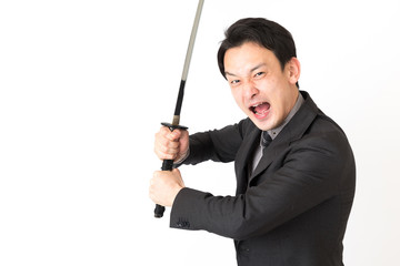 サラリーマン　日本刀