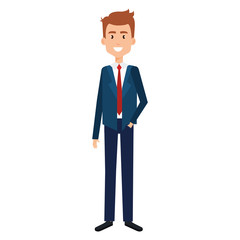 elegant businessman avatar character vector illustration design