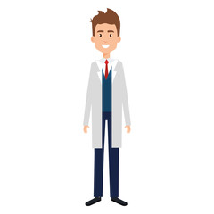 doctor professional avatar character vector illustration design