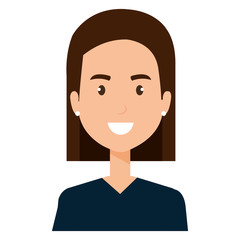 beautiful woman avatar character vector illustration design