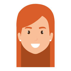 Obraz premium beautiful woman head avatar character vector illustration design