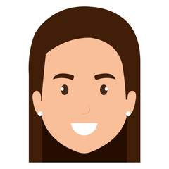 beautiful woman head avatar character vector illustration design