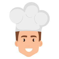 restaurant chef head avatar character vector illustration design