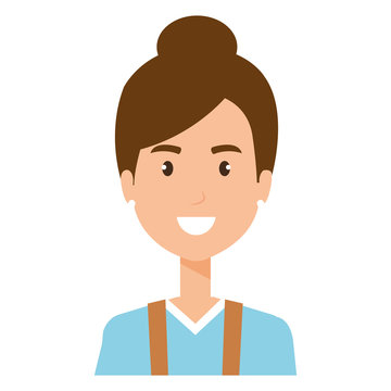 woman gardener avatar character vector illustration design