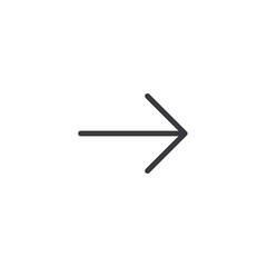 Arrow Icon. isolated perfect pixel with flat style in white background for UI, app, web site, logo. Vector illustration.