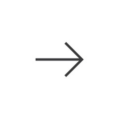 Arrow Icon. isolated perfect pixel with flat style in white background for UI, app, web site, logo. Vector illustration.