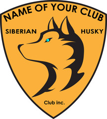 dog breeder club Siberian husky logo © kotolmachoff