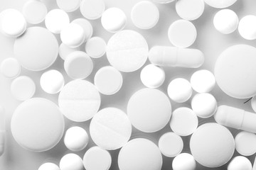 Pharmacy theme, medicine tablets.