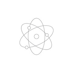 atom icon. Simple element illustration. atom symbol design template. Can be used for web and mobile