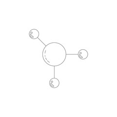 molecules icon. Simple element illustration. molecules symbol design template. Can be used for web and mobile