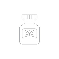 Glass Poison Bottle icon. Simple element illustration. Glass Poison Bottle symbol design template. Can be used for web and mobile
