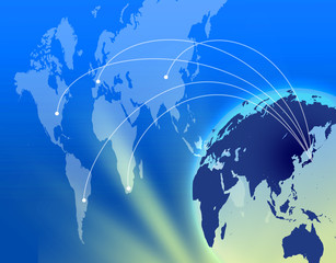 ビジネス背景　ビジネス　グローバル　世界地図　世界販売