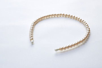 pearl hair band  on white background
