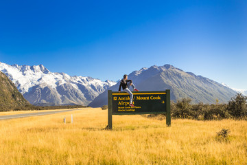 Naklejka premium Mount Cook, New Zealand. Amazing Place.