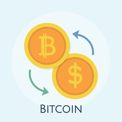 Illustration of bitcoin symbol concept