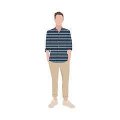 Illustration of casual man standing