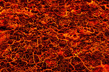 The ground is full of lava, Global warming, Lava ground background.