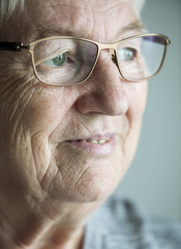 Portrait of white elderly woman