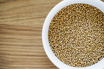 Closeup of coriander seed