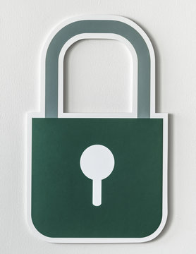 Privacy safety lock icon symbol