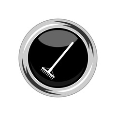 Garden rake. Vector Illustration