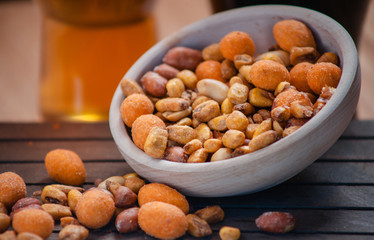 Bowl full of different nuts