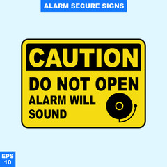 Obraz premium Emergency alarm and security alert signs in vector style version, easy to use and print