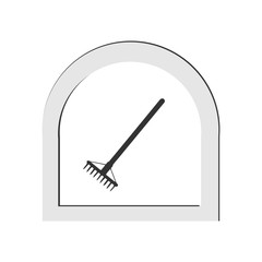 Garden rake. Vector Illustration