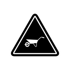 Wheelbarrow icon. Vector Illustration